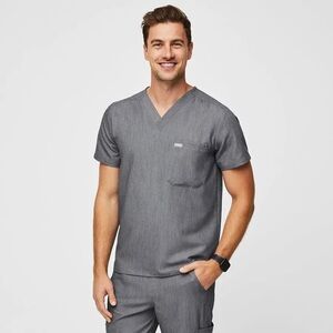 FIGS Leon Three Pocket Scrub Top Colour Graphite - XL